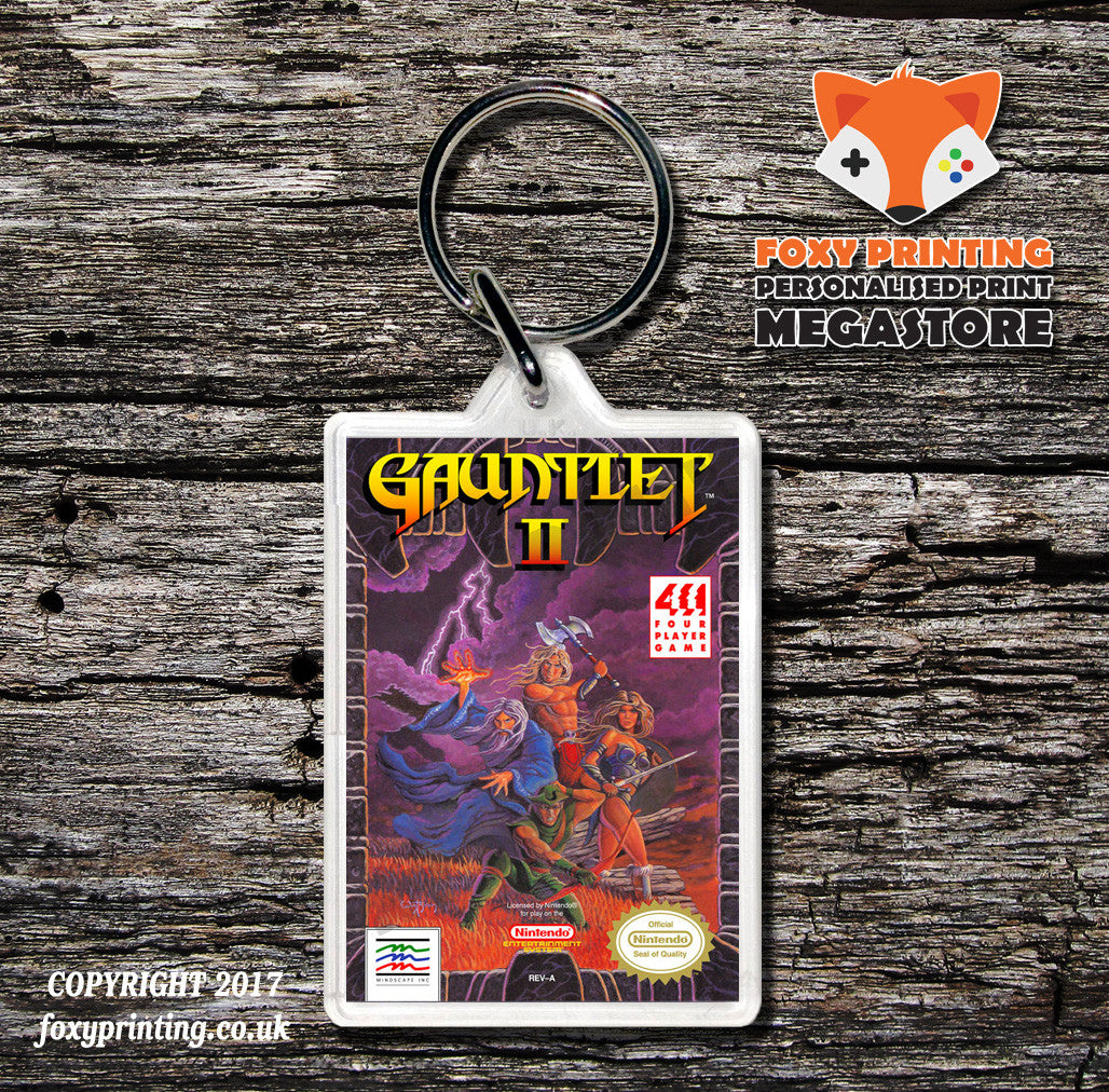 Gargoylesquest2 Retro NES Game Cover Art Gaming Keyring