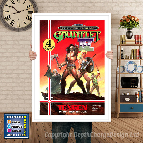 Gauntlet 4 Eu - Sega Megadrive Inspired Retro Gaming Poster