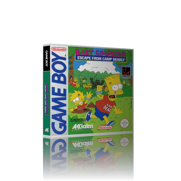 Bart simpsons escape from camp deadly Eu REPLACEMENT Retro Gaming Case