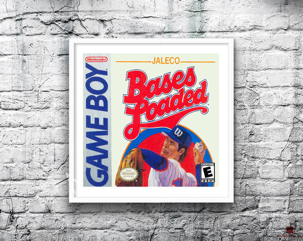 Bases Loaded Game Style Inspired Retro Gaming Poster