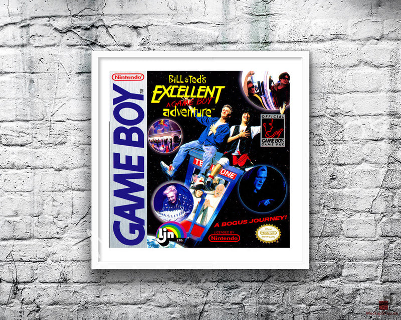 Bill And Teds Excellent Gameboy Adventure Game Style Inspired Retro Gaming Poster A2 A3 Or A4