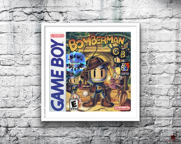 Bomber Man Gb Game Style Inspired Retro Gaming Poster