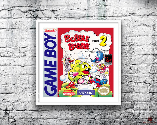 Bubble Bobble 2 Game Style Inspired Retro Gaming Poster