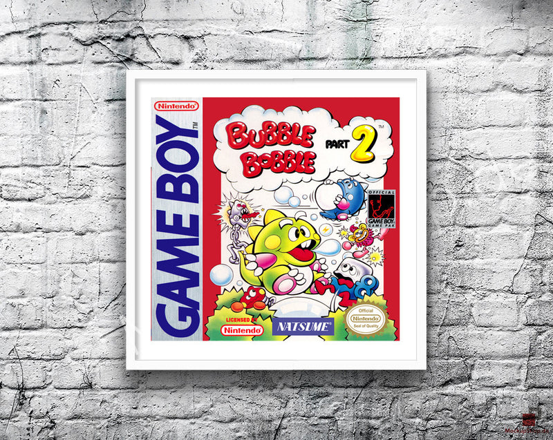 Bubble Bobble 2 Game Style Inspired Retro Gaming Poster A2 A3 Or A4