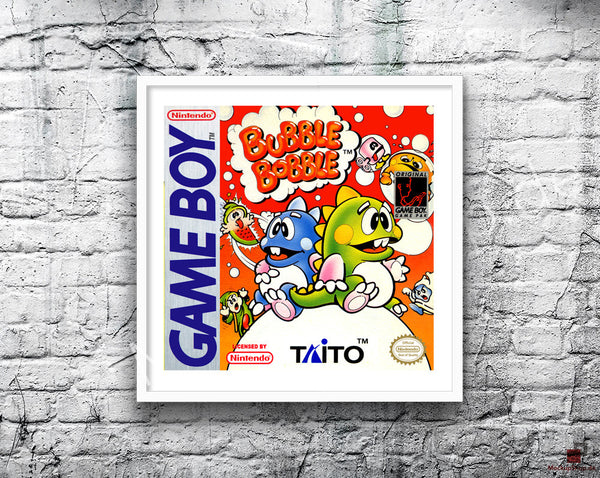 Bubble Bobble Game Style Inspired Retro Gaming Poster