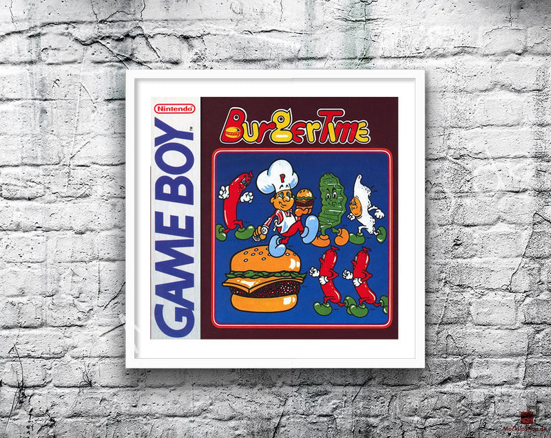 Burger Time Game Style Inspired Retro Gaming Poster A2 A3 Or A4