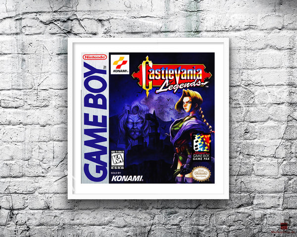 Castlevania Legends Game Style Inspired Retro Gaming Poster