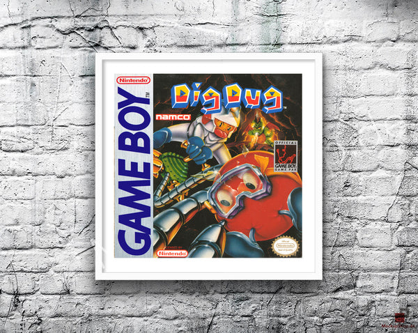 Digdug Game Style Inspired Retro Gaming Poster