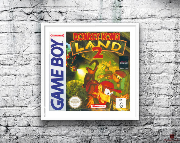 Donkykong Land 2 Game Style Inspired Retro Gaming Poster