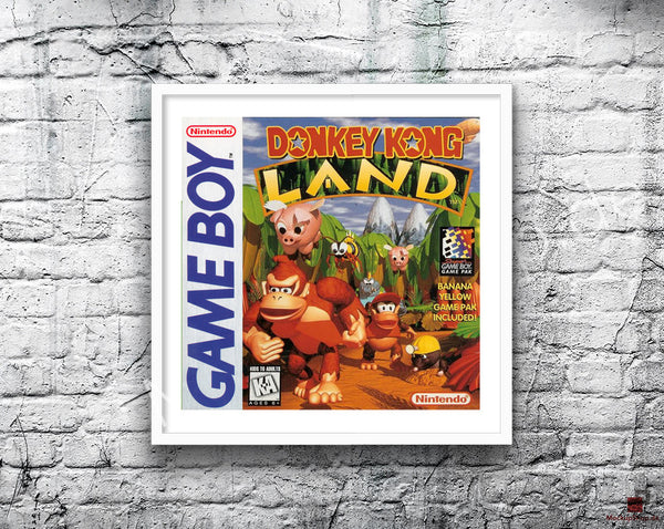 Donkeykong Land Game Style Inspired Retro Gaming Poster