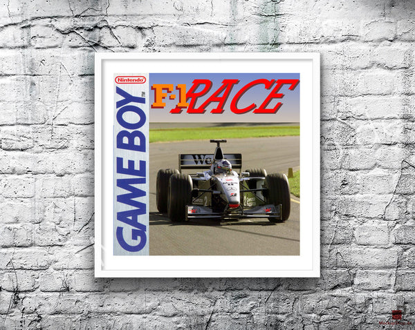 F1 Race Game Style Inspired Retro Gaming Poster