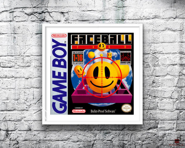 Faceball 2000 Game Style Inspired Retro Gaming Poster