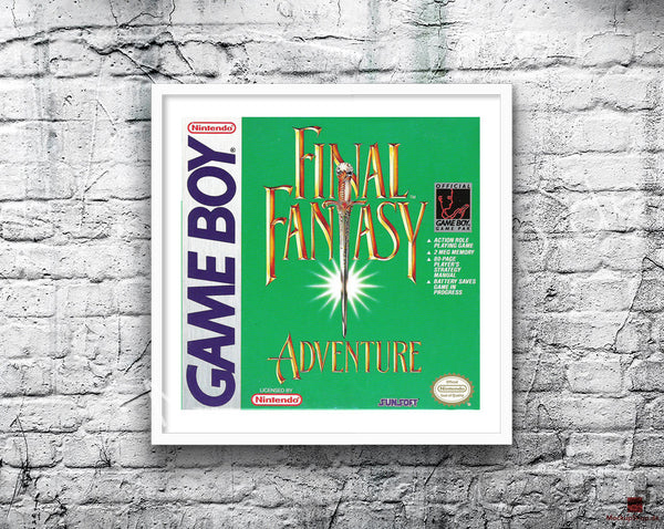Final Fantasy Adventure Game Style Inspired Retro Gaming Poster