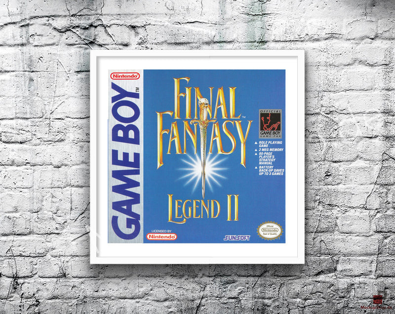 Final Fantasy Legend 2 Game Style Inspired Retro Gaming Poster A2 A3 Or A4