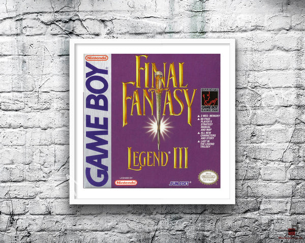 Final Fantasy Legend 3 Game Style Inspired Retro Gaming Poster