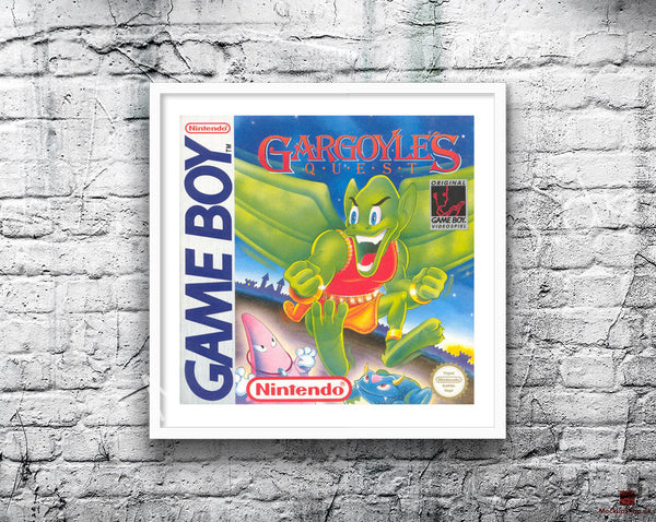 Gargoyles Quest Eu Game Style Inspired Retro Gaming Poster