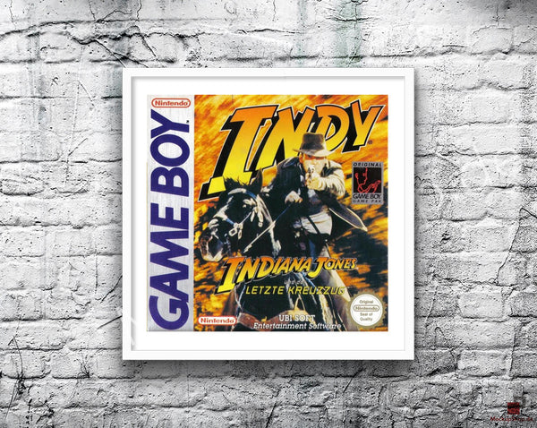 Indiana Jones And The Last Crusade Germ Game Style Inspired Retro Gaming Poster