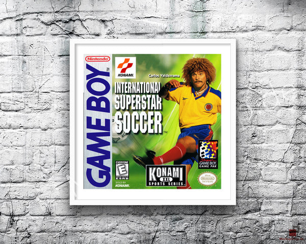 International Superstar Soccer Game Style Inspired Retro Gaming Poster