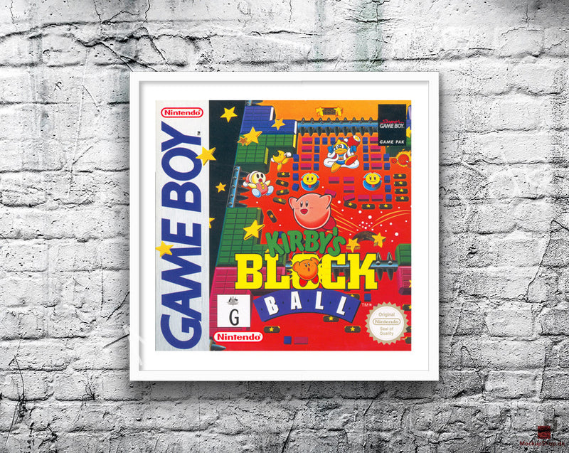Kirbys Block Ball Game Style Inspired Retro Gaming Poster A2 A3 Or A4