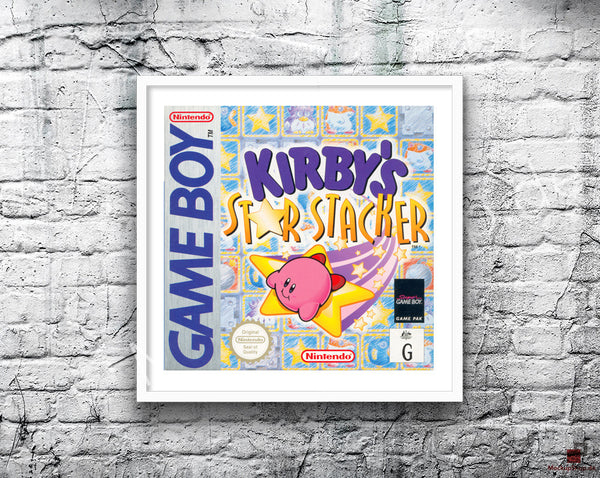 Kirbys Star Stacker Game Style Inspired Retro Gaming Poster