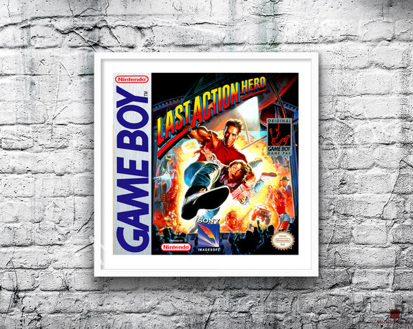 Last Action Hero Game Style Inspired Retro Gaming Poster