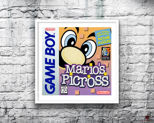 Marios Picross 2 Game Style Inspired Retro Gaming Poster