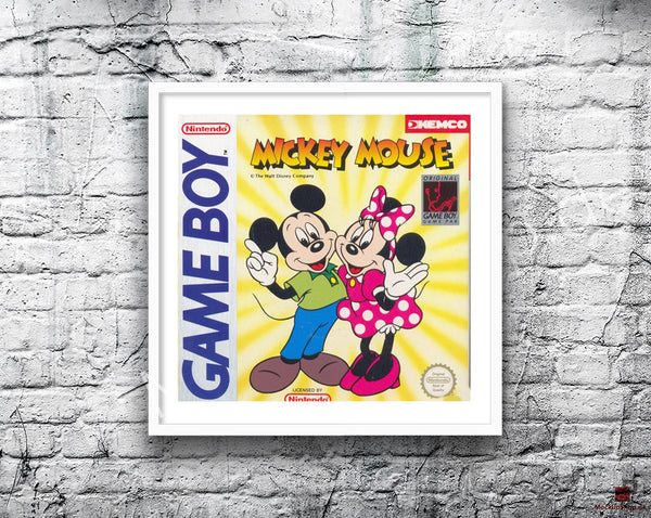 Mickey Mouse Game Style Inspired Retro Gaming Poster