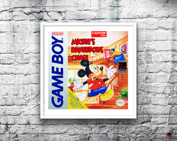 Mickeys Dangerous Chase Game Style Inspired Retro Gaming Poster