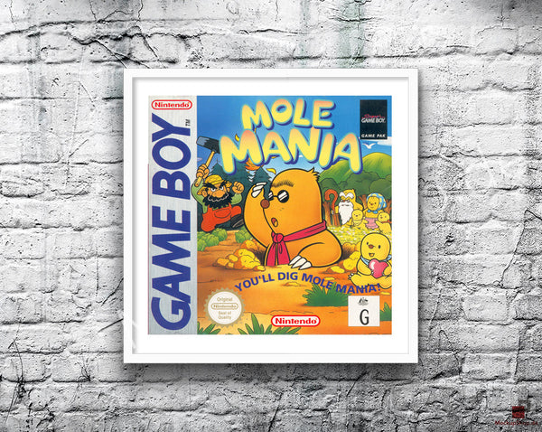Molemania Au Game Style Inspired Retro Gaming Poster