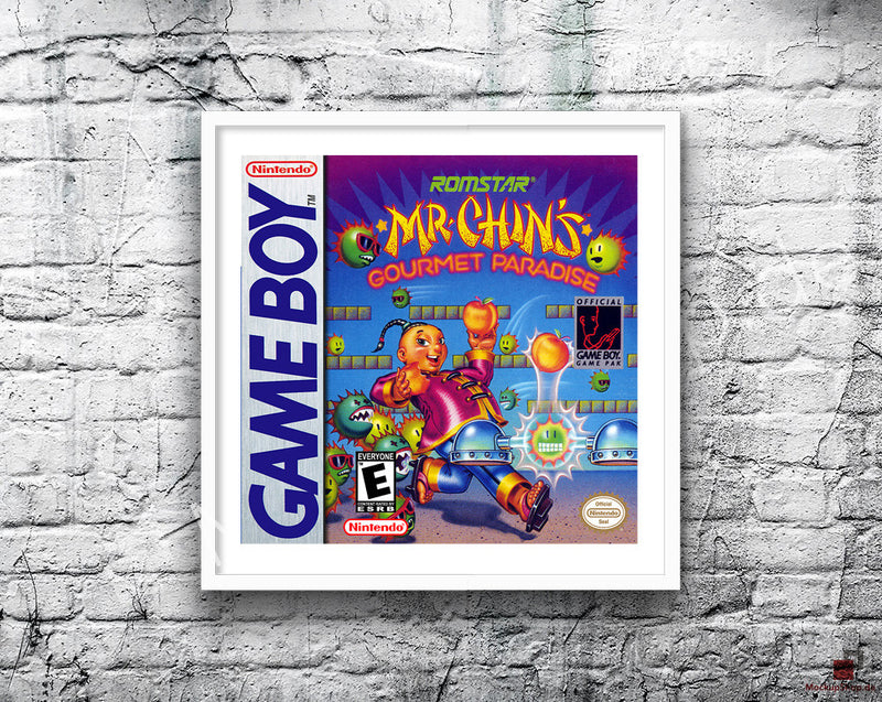 Mr Chins Gourmet Paradise Game Style Inspired Retro Gaming Poster A2 A3 Or A4