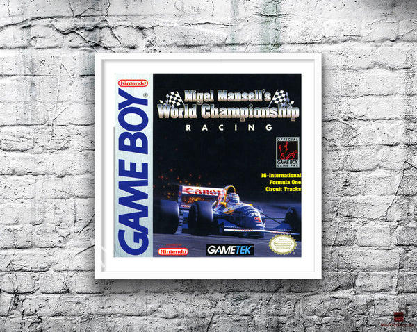 Nigel Mansells World Championship Racing Gb Game Style Inspired Retro Gaming