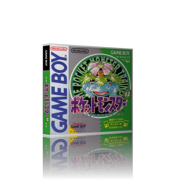 Pocket monsters green Jp REPLACEMENT Retro Gaming Case
