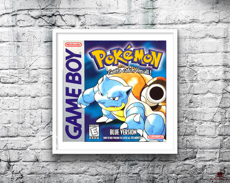 Pokemon Blue Game Style Inspired Retro Gaming Poster A2 A3 Or A4