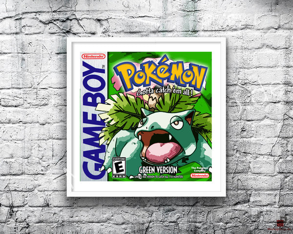 Pokemon Green 3 Game Style Inspired Retro Gaming Poster