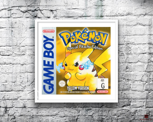 Pokemon Yellow Au Game Style Inspired Retro Gaming Poster
