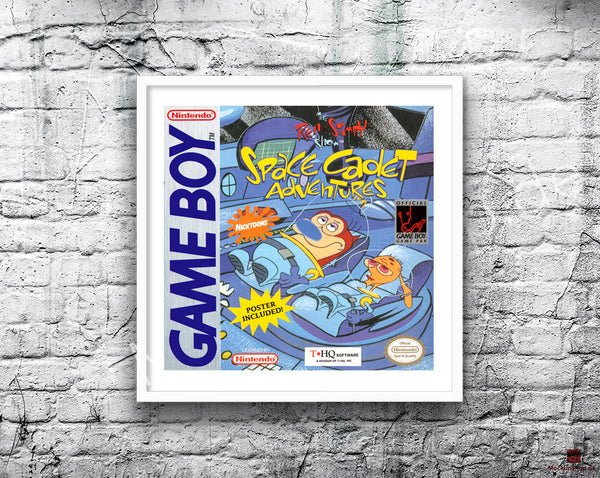 Ren And Stimpy Space Cadet Adventures Game Style Inspired Retro Gaming Poster