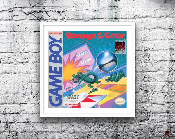 Revenge Of The Gator Game Style Inspired Retro Gaming Poster