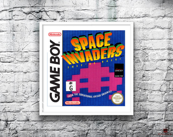 Space Invaders Au Game Style Inspired Retro Gaming Poster