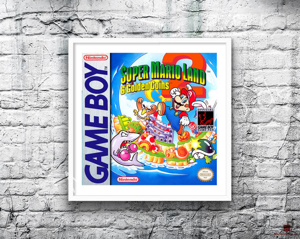 Super Mario L And 2 Six Golden Coins 2 Game Style Inspired Retro Gaming Poster