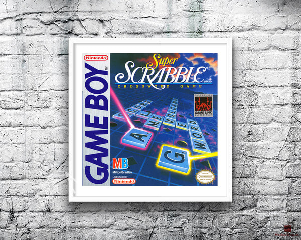Super Scrabble Game Style Inspired Retro Gaming Poster