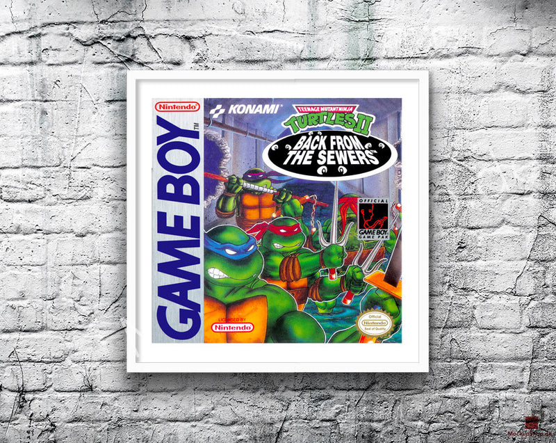 Teenage Mutant Ninja Turtles 2 Back From The Sewers Game Style Inspired Retro Gaming Poster A2 A3 Or A4