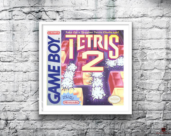 Tetris 2 Game Style Inspired Retro Gaming Poster