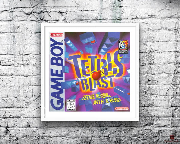 Tetris Blast Game Style Inspired Retro Gaming Poster