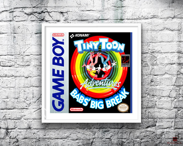 Tiny Toon Adventures Babs Big Break Game Style Inspired Retro Gaming Poster