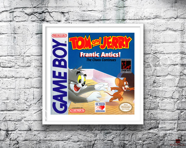 Tom And Jerry Frantic Antics Game Style Inspired Retro Gaming Poster