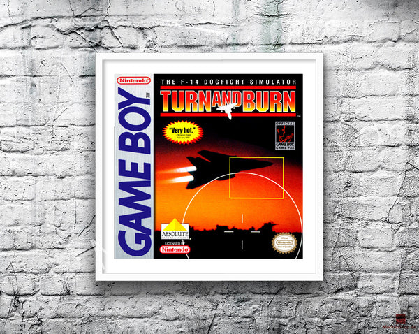 Turn And Burn Game Style Inspired Retro Gaming Poster