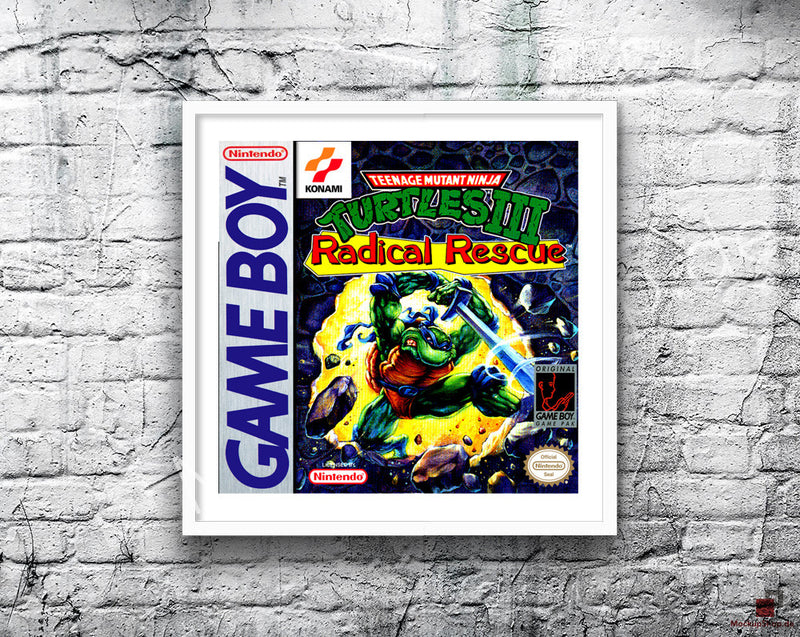 Turtles 3 Radical Rescue Game Style Inspired Retro Gaming Poster A2 A3 Or A4