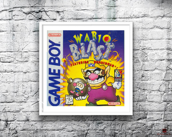 Wario Blast Game Style Inspired Retro Gaming Poster