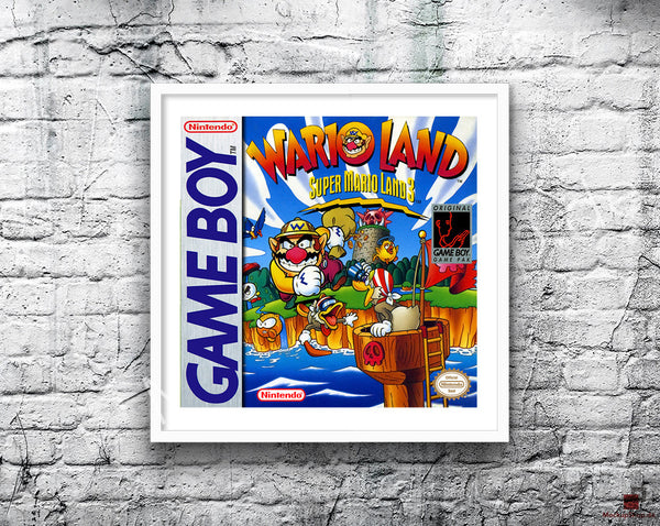 Wario Land Super Mario L And 3 2 Game Style Inspired Retro Gaming Poster