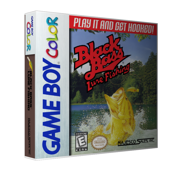 Gameboy Colour Black bass lure fishing Retro Game REPLACEMENT GAME Case Or Cover